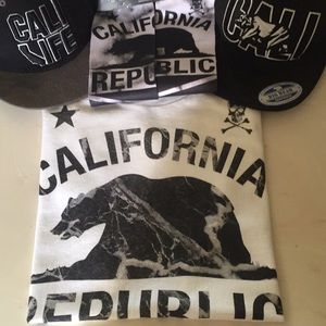 California republic t-shirt with matching socks